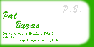 pal buzas business card